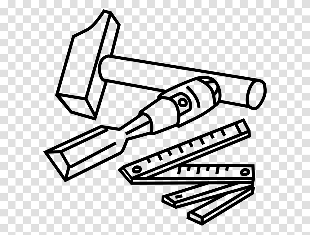 Vector Illustration Of Carpentry And Woodworking Wood Wood Working Clip Art Black And White, Gray Transparent Png