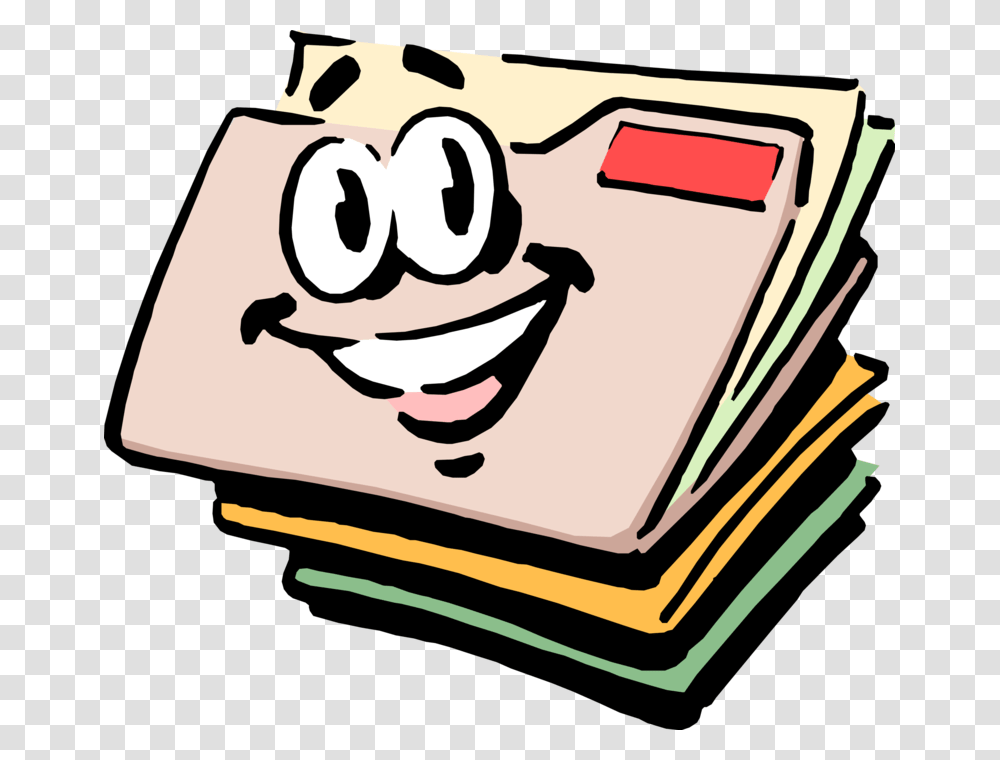 Vector Illustration Of Cartoon File Folder Holds Loose File Folder Cartoon, Label, Document Transparent Png