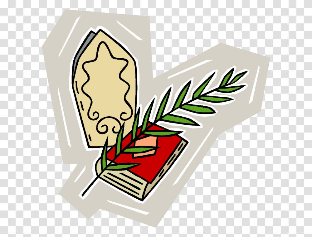 Vector Illustration Of Christian Bible With Palm Branch Illustration, Bottle, Architecture, Building Transparent Png