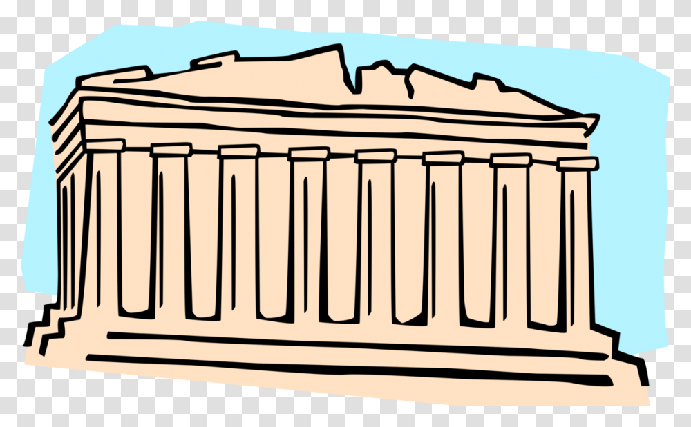 Vector Illustration Of Classic Greek And Roman Temple, Architecture, Building, Shrine, Worship Transparent Png