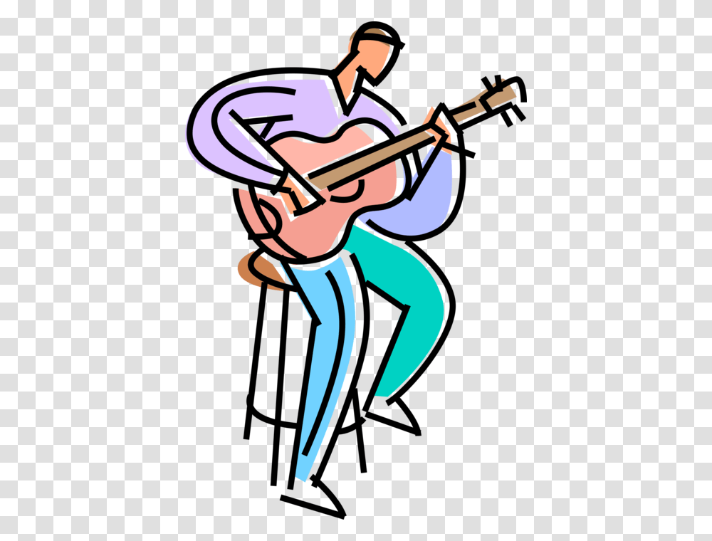 Vector Illustration Of Classical Guitarist Musician Illustration, Outdoors, Leisure Activities, Sport, Duel Transparent Png