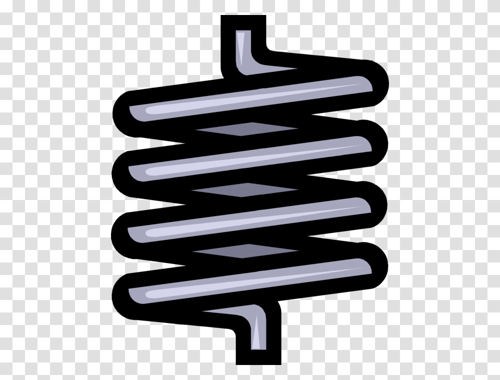 Vector Illustration Of Coil Spring Elastic Object Stores Coil Vector, Staircase, Hanger, Cutlery Transparent Png