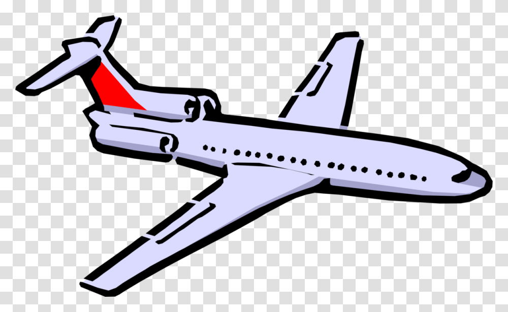 Vector Illustration Of Commercial Airplane Passenger Airplane Gif Clip Art, Aircraft, Vehicle, Transportation, Airliner Transparent Png