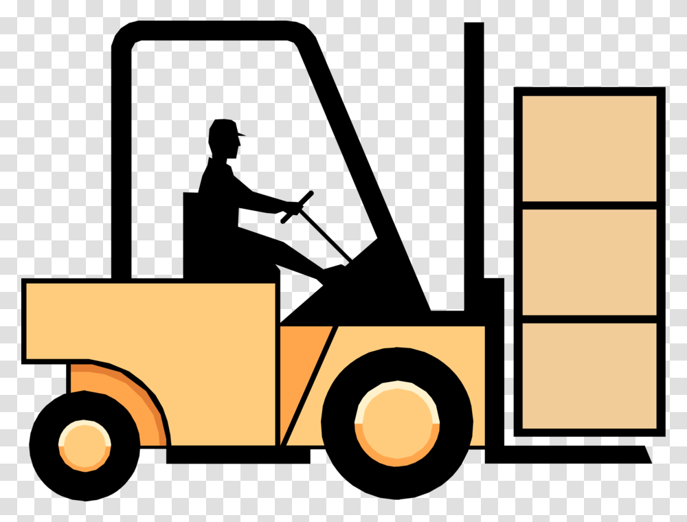 Vector Illustration Of Construction Industry Heavy Forklift Vektor, Logo, Label Transparent Png