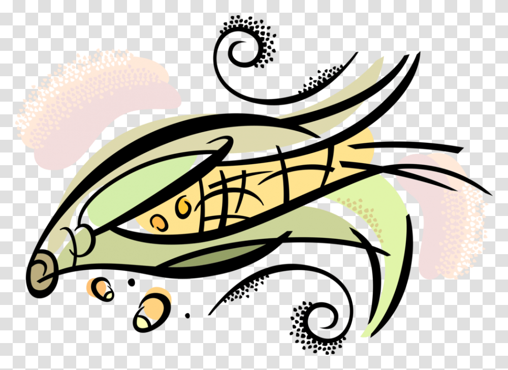 Vector Illustration Of Corn Husk Cob Of Corn Maize, Plant, Animal, Food Transparent Png