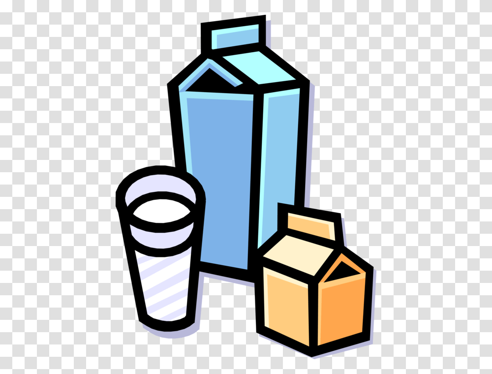 Vector Illustration Of Dairy Products Milk Cream Milk Products Vector, Cardboard, Carton Transparent Png