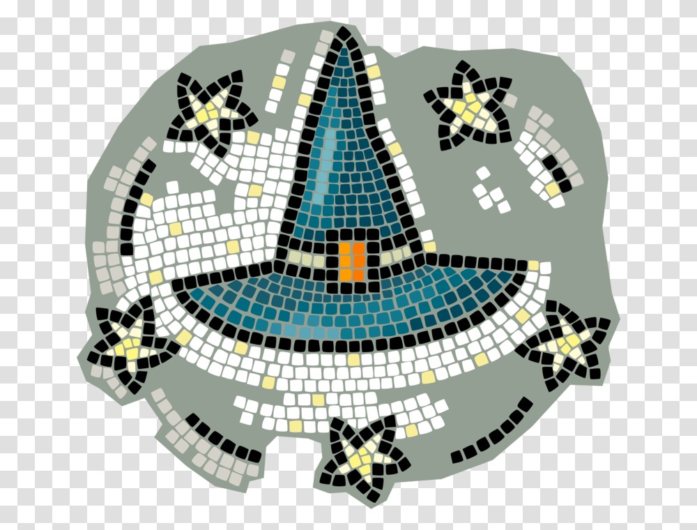 Vector Illustration Of Decorative Mosaic Halloween Tortoise, Tile Transparent Png