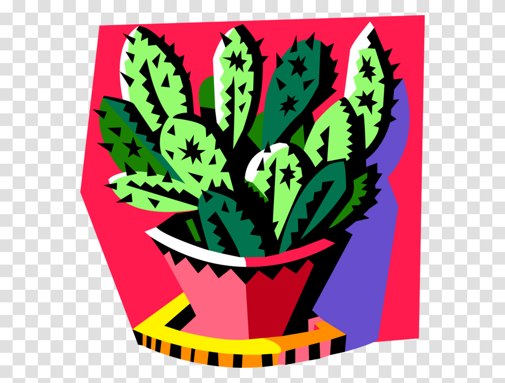 Vector Illustration Of Desert Vegetation Succulent, Leaf, Plant Transparent Png