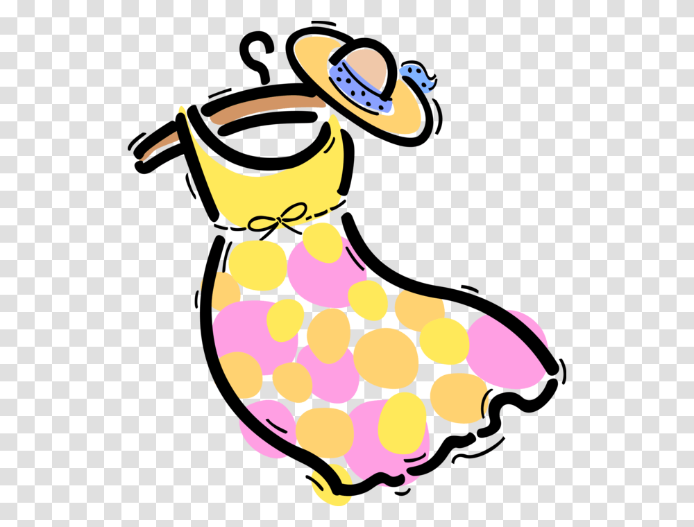 Vector Illustration Of Dress Clothing Garment On Clothes Textile Clip Art, Crowd, Drawing, Parade Transparent Png