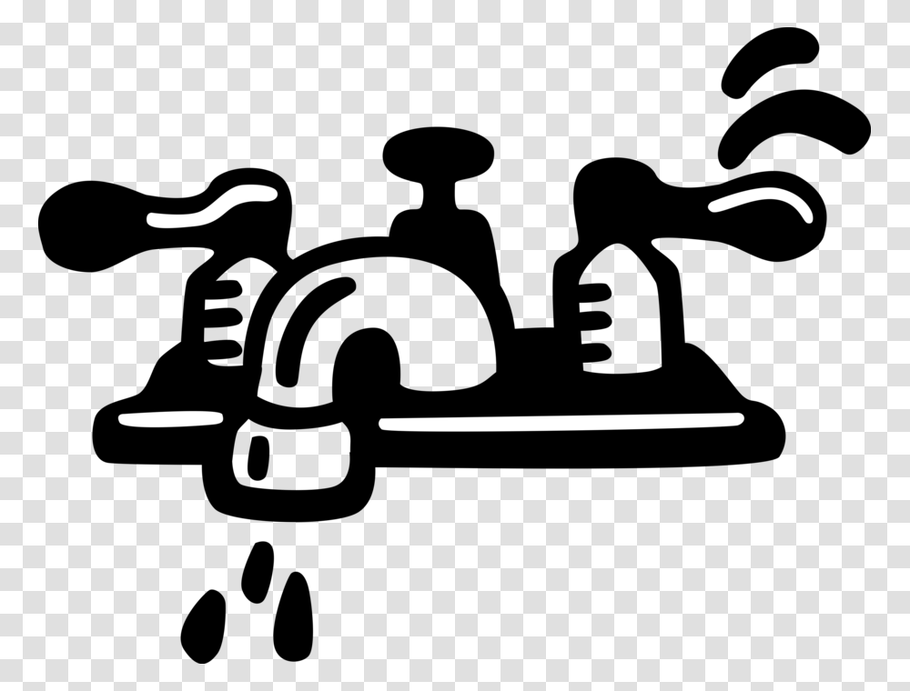 Vector Illustration Of Dripping Water Tap Sink Faucet, Bird, Silhouette Transparent Png