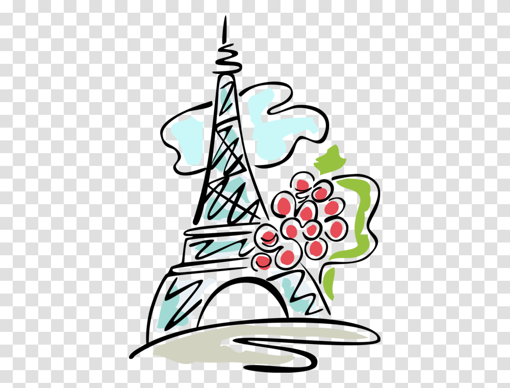 Vector Illustration Of Eiffel Tower Paris France Eiffel Tower, Poster, Advertisement Transparent Png
