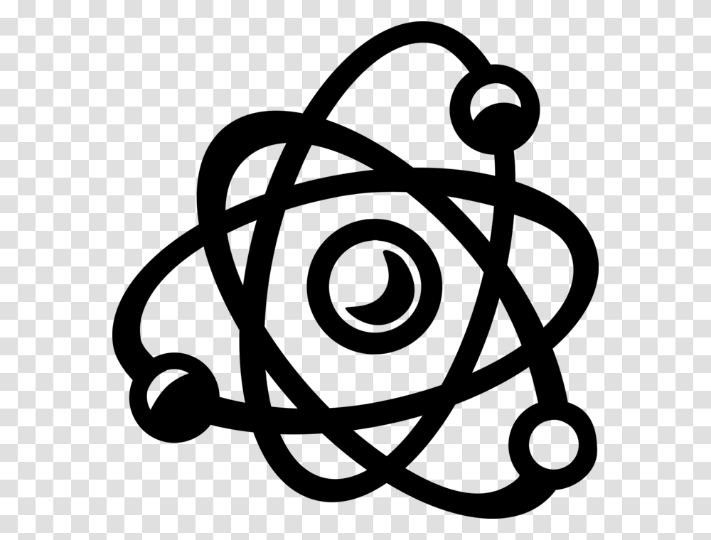 Vector Illustration Of Energy Atoms Circling Nucleus Circle, Gray, World Of Warcraft Transparent Png