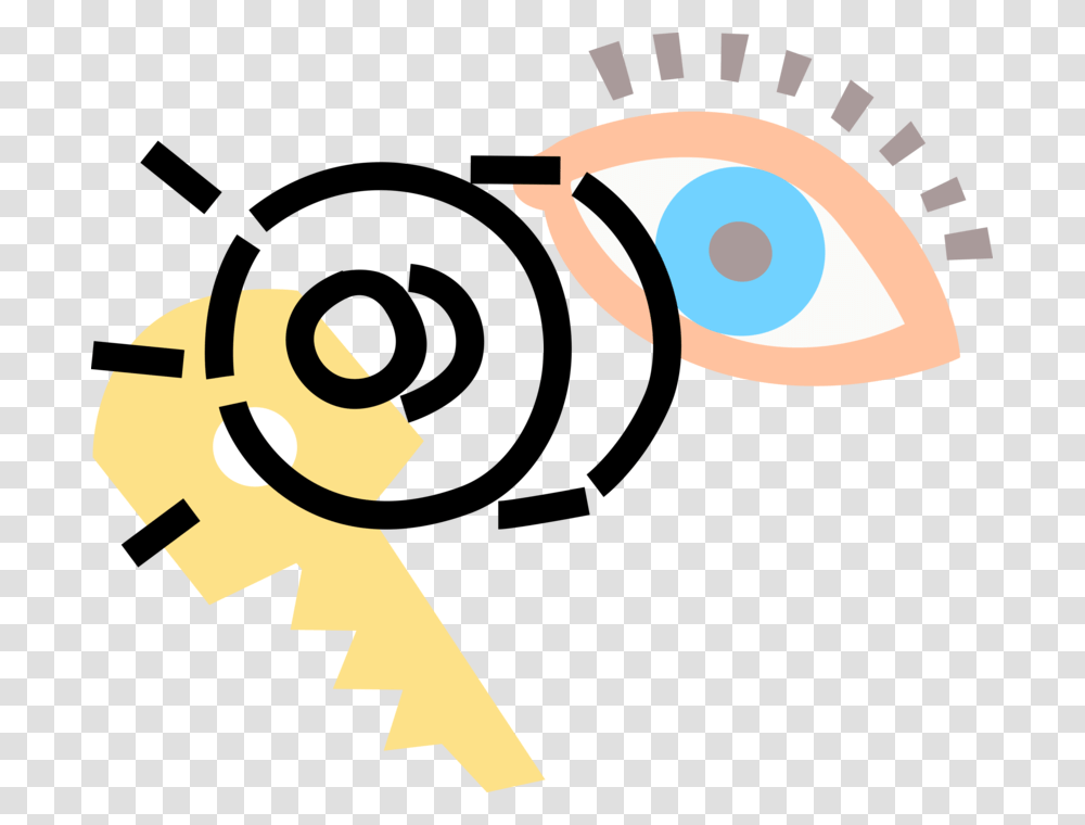 Vector Illustration Of Eyeball Security Key Contact Circle, Poster, Advertisement Transparent Png