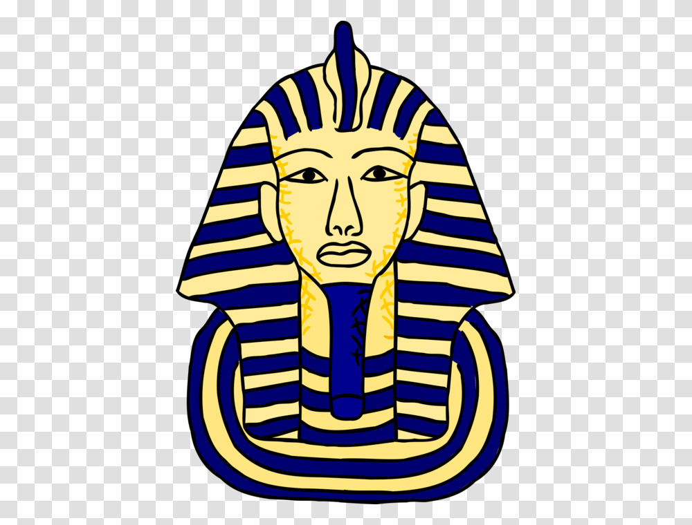 Vector Illustration Of Famous Funeral Mask Of Egyptian Esfinge Egpcia, Head, Person, Face Transparent Png