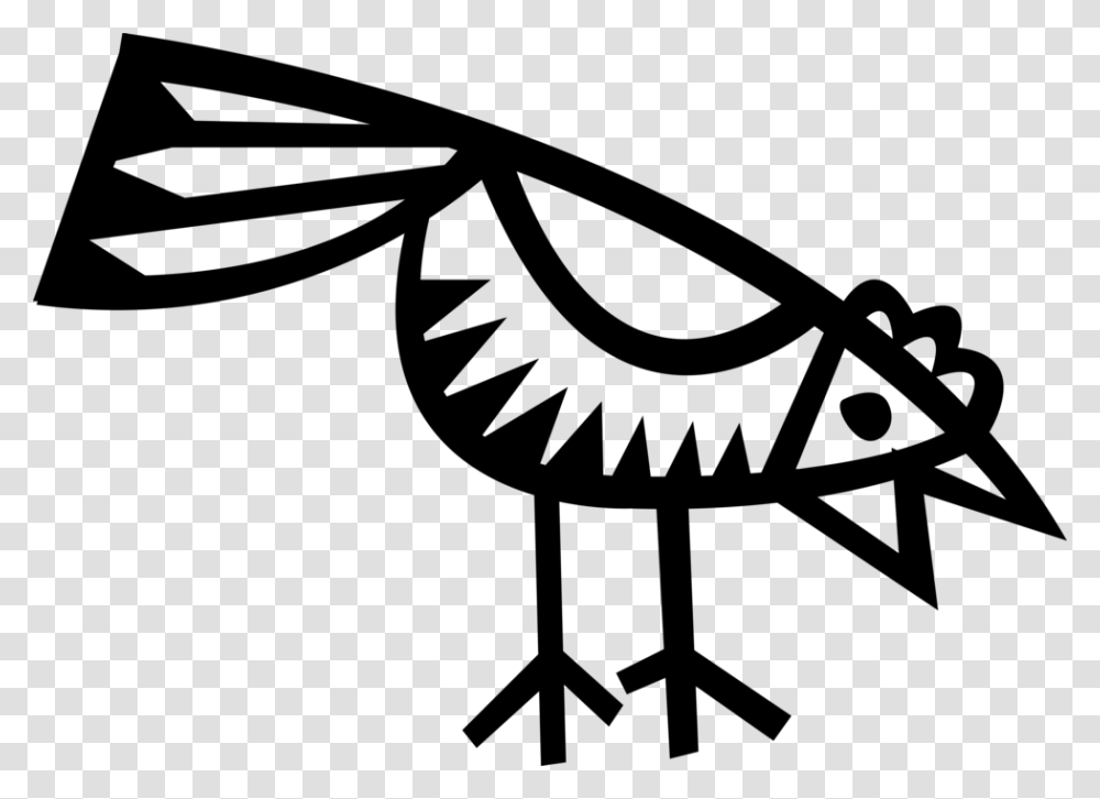 Vector Illustration Of Farm Domesticated Fowl Hen Chicken Piyoko, Gray, World Of Warcraft Transparent Png