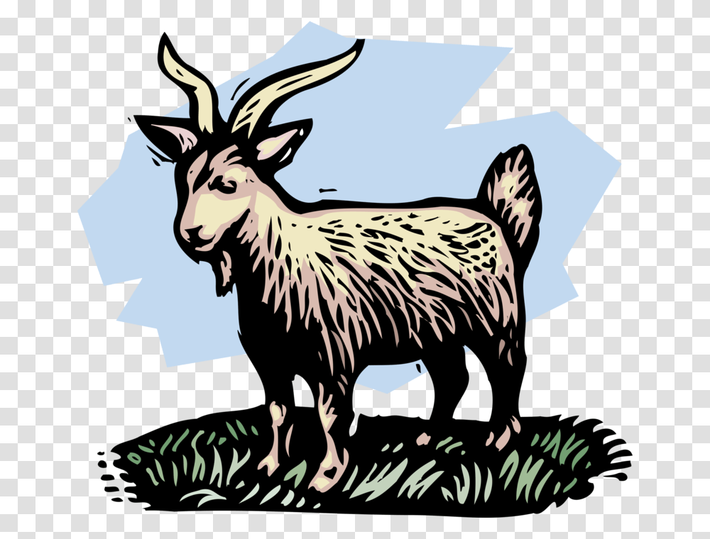 Vector Illustration Of Farm Scene Livestock Billy Goat Animals In Proverbs, Mammal, Wildlife, Zebra, Antelope Transparent Png