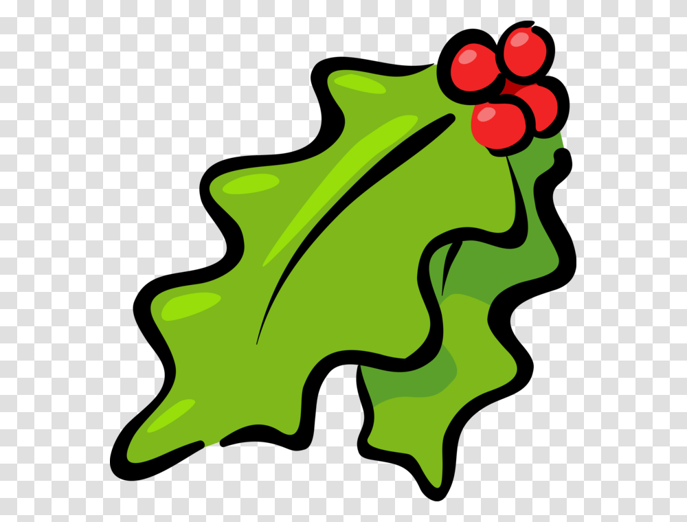Vector Illustration Of Festive Season Christmas Holly, Leaf, Plant, Amphibian, Wildlife Transparent Png