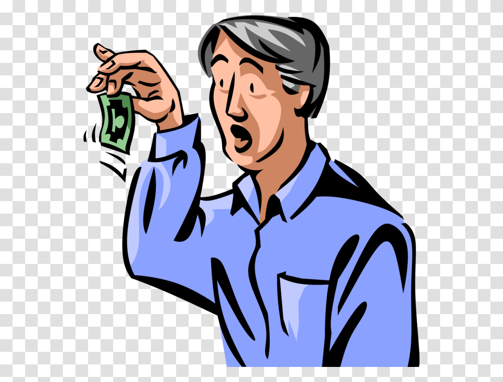 Vector Illustration Of Financial Personal Liquidity, Shirt, Hand, Face Transparent Png