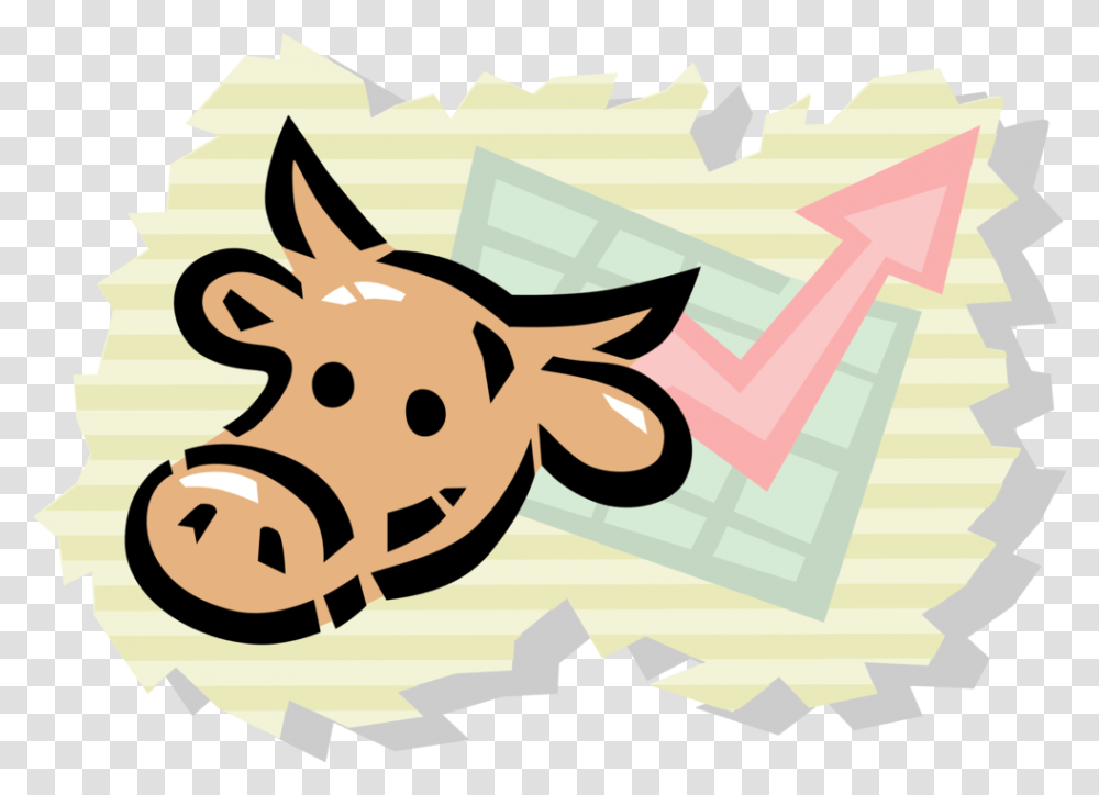 Vector Illustration Of Financial Stock Market Bull, Animal, Mammal Transparent Png