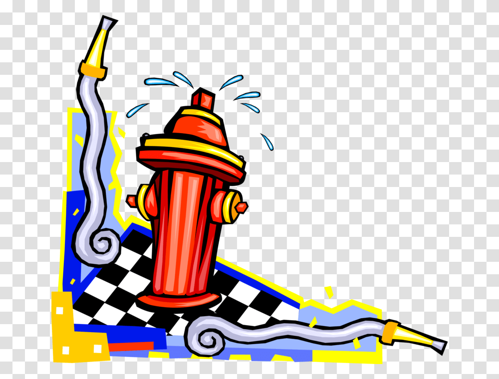 Vector Illustration Of Fire Hydrant Connects Firefighters Illustration Transparent Png