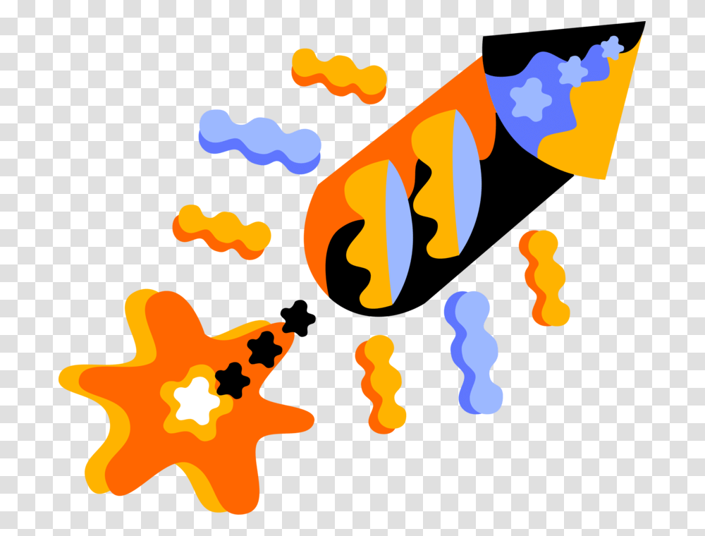 Vector Illustration Of Firecracker Fireworks Noisemaker, Number, Star Symbol Transparent Png