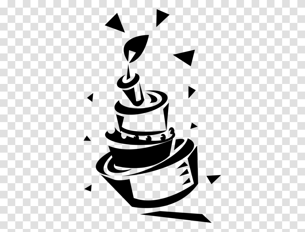 Vector Illustration Of First Birthday Cake Slice With Cake Illustration Hd, Gray, World Of Warcraft Transparent Png