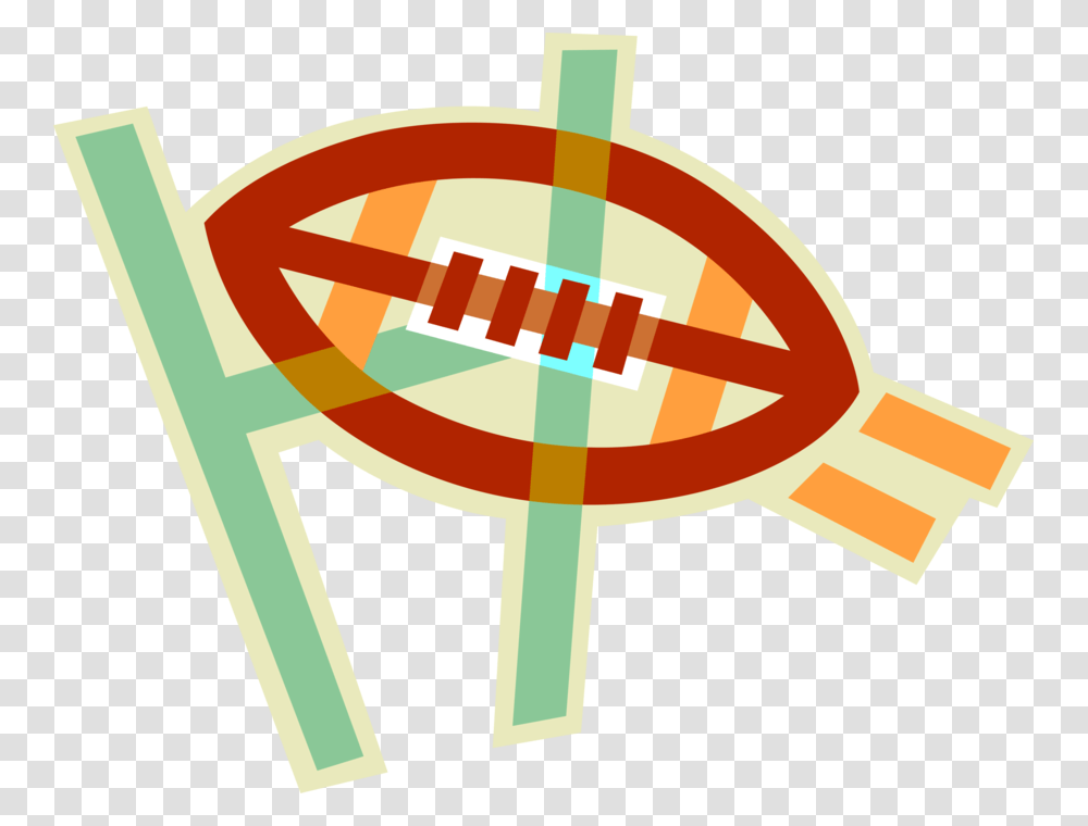 Vector Illustration Of Football Game Sports Ball And Cross, Plant, Oars, Paddle Transparent Png