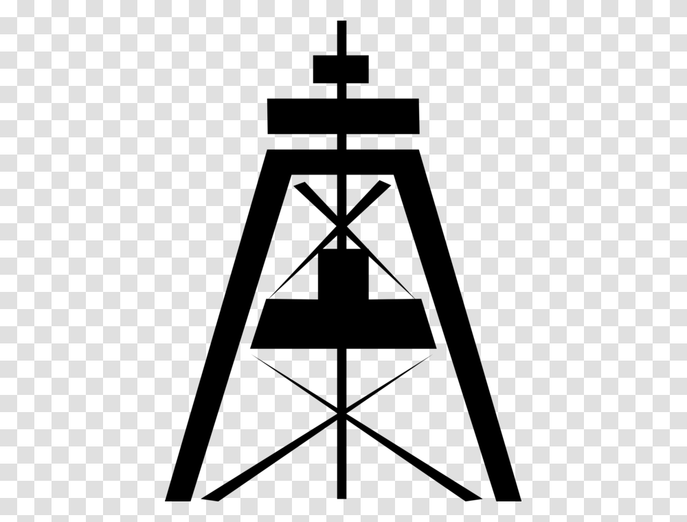 Vector Illustration Of Fossil Fuel Petroleum Indistry Drilling Rig Clip Art, Gray, World Of Warcraft Transparent Png
