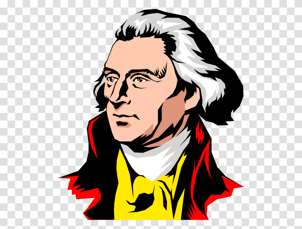 Vector Illustration Of Founding Father Thomas Jefferson Thomas Jefferson, Face, Person, Head Transparent Png