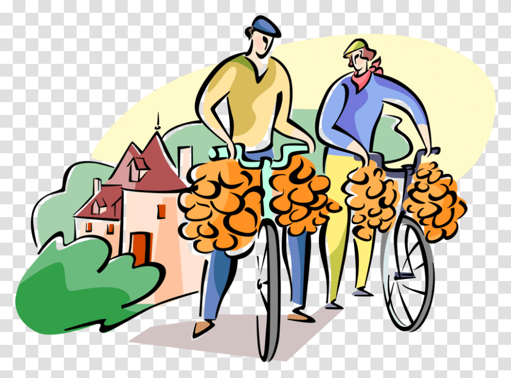 Vector Illustration Of Frenchmen With Onion Harvest Cartoon, Outdoors, Plant, Drawing Transparent Png