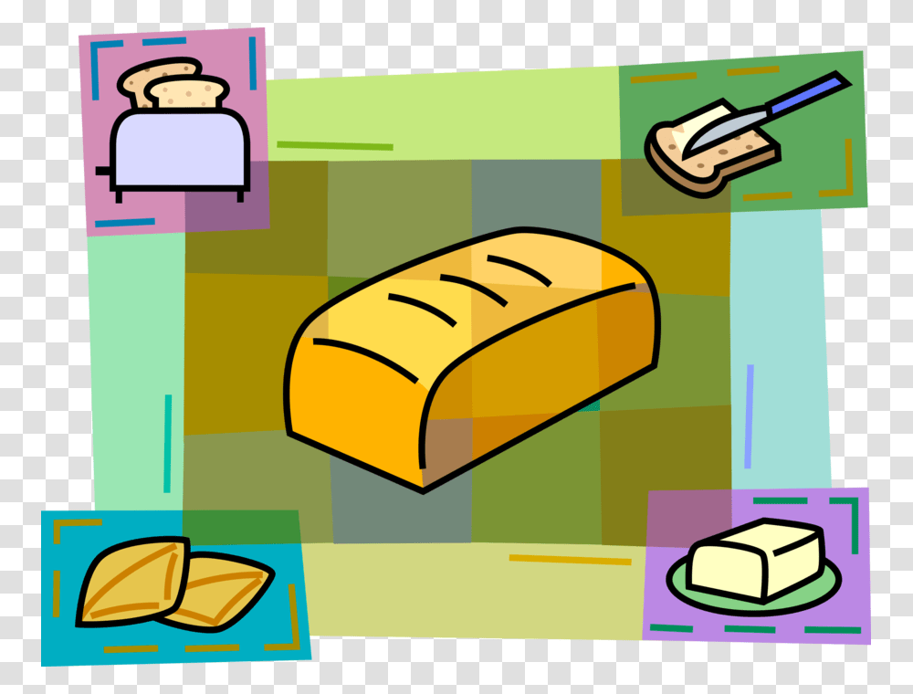 Vector Illustration Of Fresh Baked Bread Loaf With, Poster, Advertisement, Flyer Transparent Png