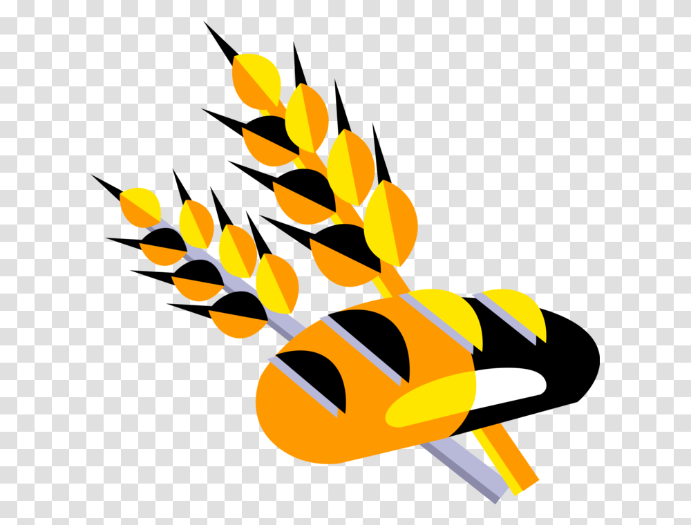 Vector Illustration Of Fresh Baked Bread With Wheat Wheat And Loaf Clip Art, Hand, Dynamite, Bomb, Weapon Transparent Png