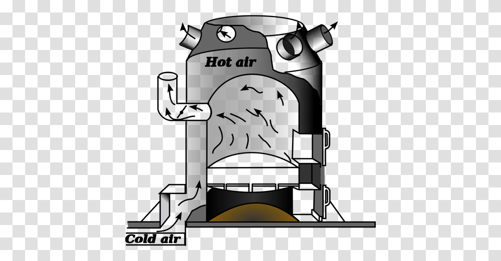 Vector Illustration Of Furnace Heater Diagram, Tin, Milk Can Transparent Png
