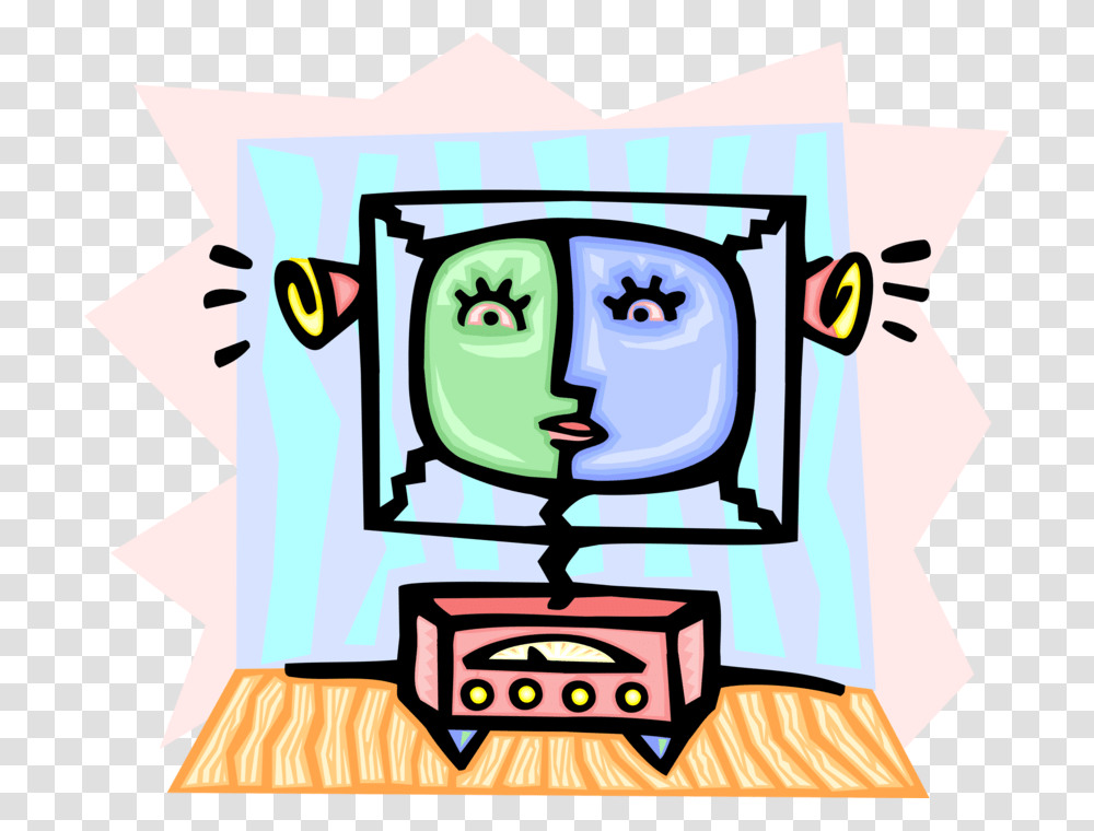 Vector Illustration Of Futuristic Television Or Tv, Alphabet, Poster Transparent Png