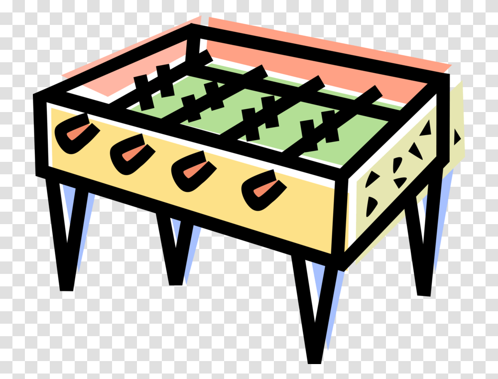 Vector Illustration Of Fuzball Foosball Table Football Foosball Clipart, Furniture, Chess, Game Transparent Png