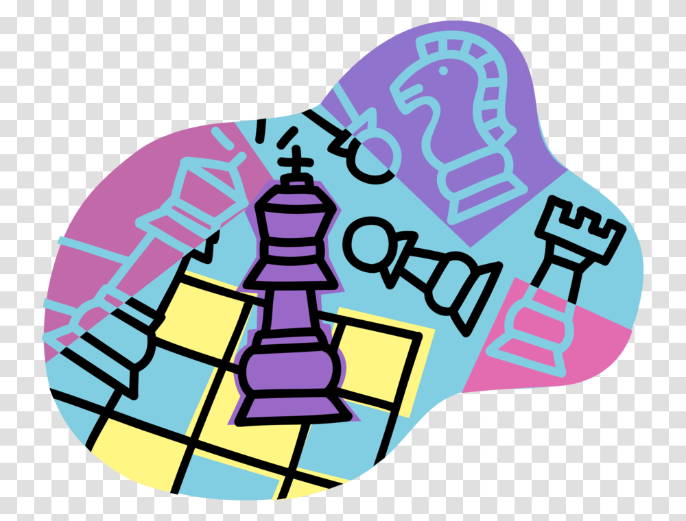 Vector Illustration Of Game Of Chess Strategy Board, Doodle, Drawing Transparent Png