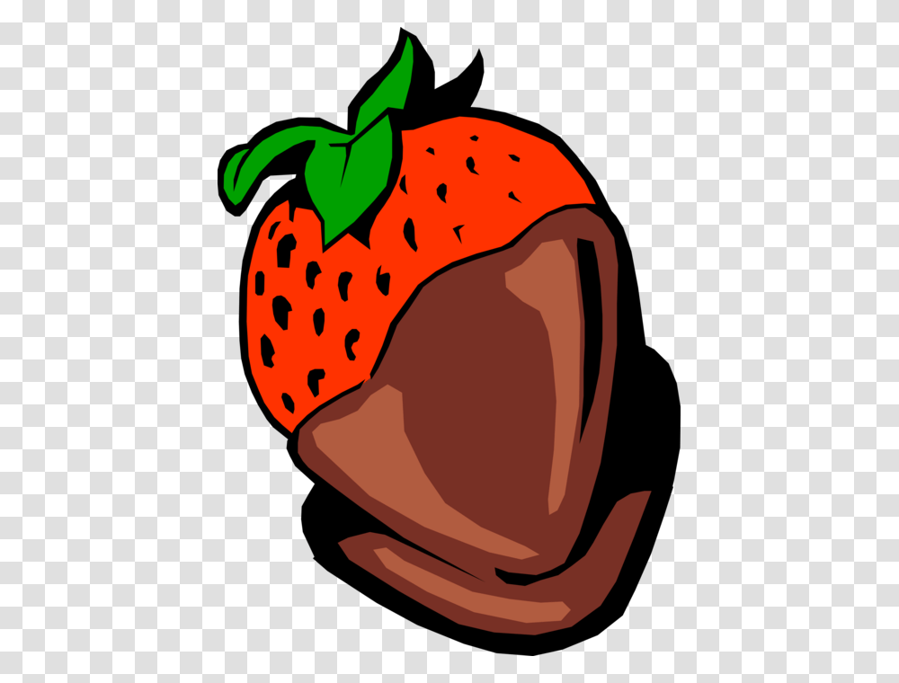 Vector Illustration Of Garden Strawberry Edible Fruit Strawberry Chocolate Vector, Plant, Food Transparent Png