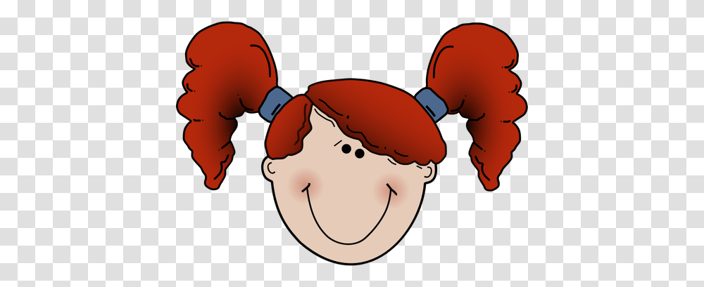 Vector Illustration Of Girl With Pigtails Smiling, Seed, Grain, Produce, Vegetable Transparent Png