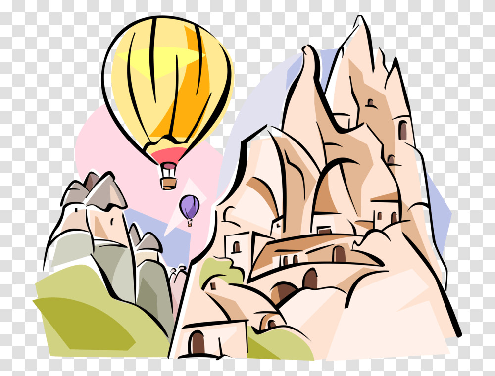 Vector Illustration Of Goreme Fairy Chimney Greme Clipart, Comics, Book, Manga Transparent Png