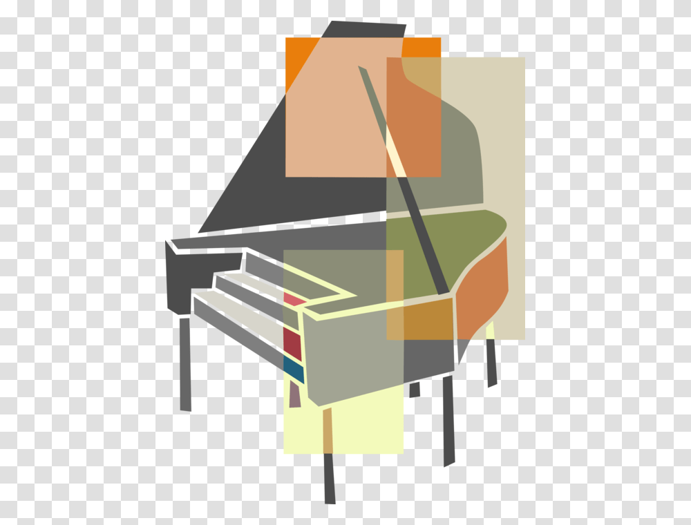 Vector Illustration Of Grand Piano Keyboard Musical Fortepiano, Drawer, Furniture, Vise, Wood Transparent Png