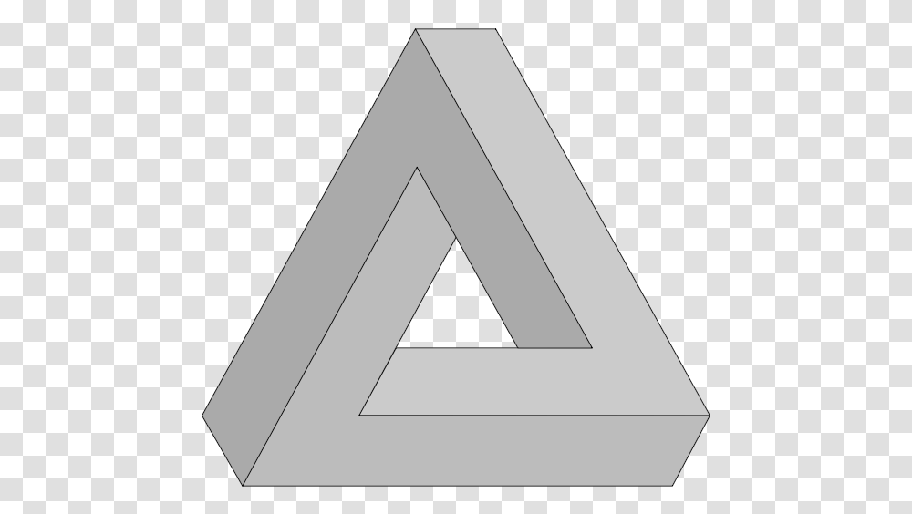 Vector Illustration Of Grayscale Impossible Triangle Triangle Illusion Transparent Png