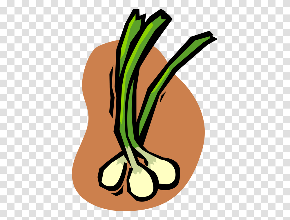 Vector Illustration Of Green Scallion Onion Vegetable Green Onions Clipart, Plant, Produce, Food, Leek Transparent Png