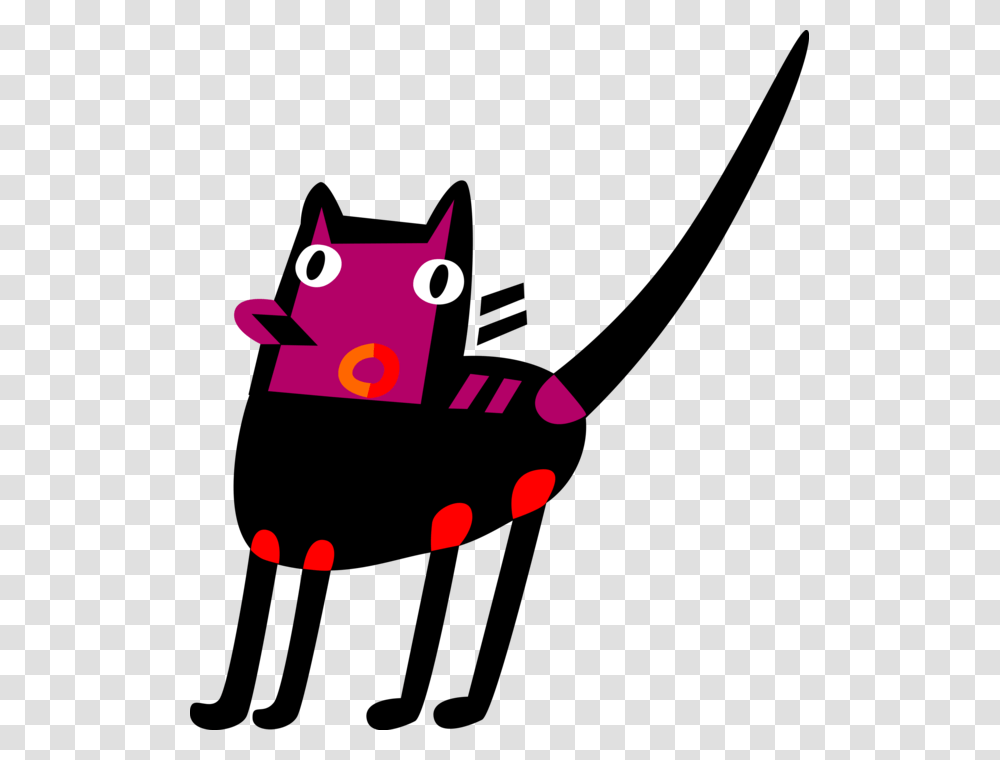 Vector Illustration Of Halloween Black Cat Associated Transparent Png