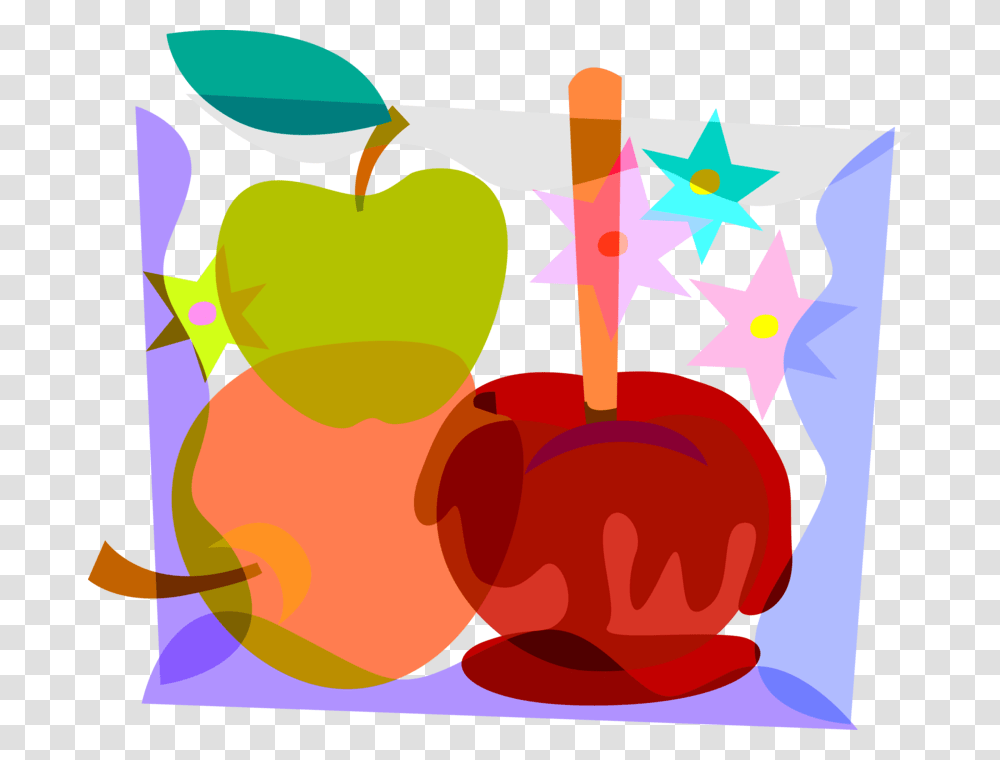 Vector Illustration Of Halloween Candy Apple Covered, Plant, Food, Sweets, Fruit Transparent Png