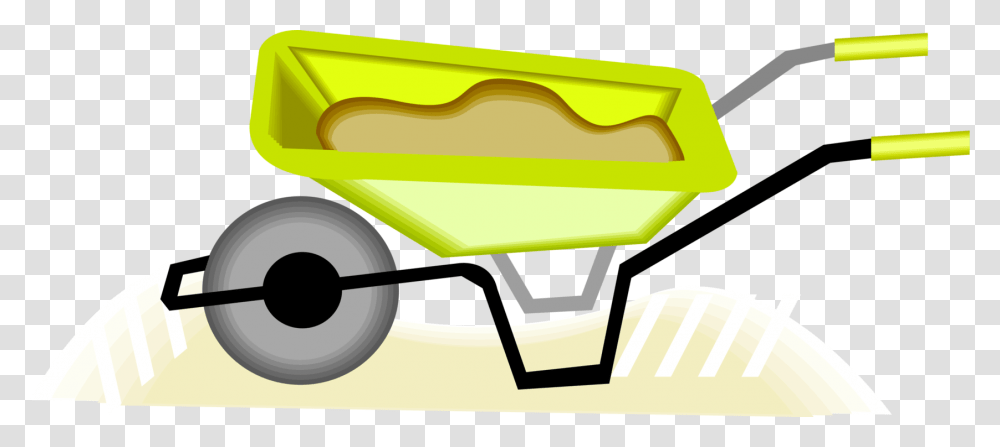 Vector Illustration Of Hand Propelled Wheelbarrow For, Vehicle, Transportation, Lawn Mower, Tool Transparent Png