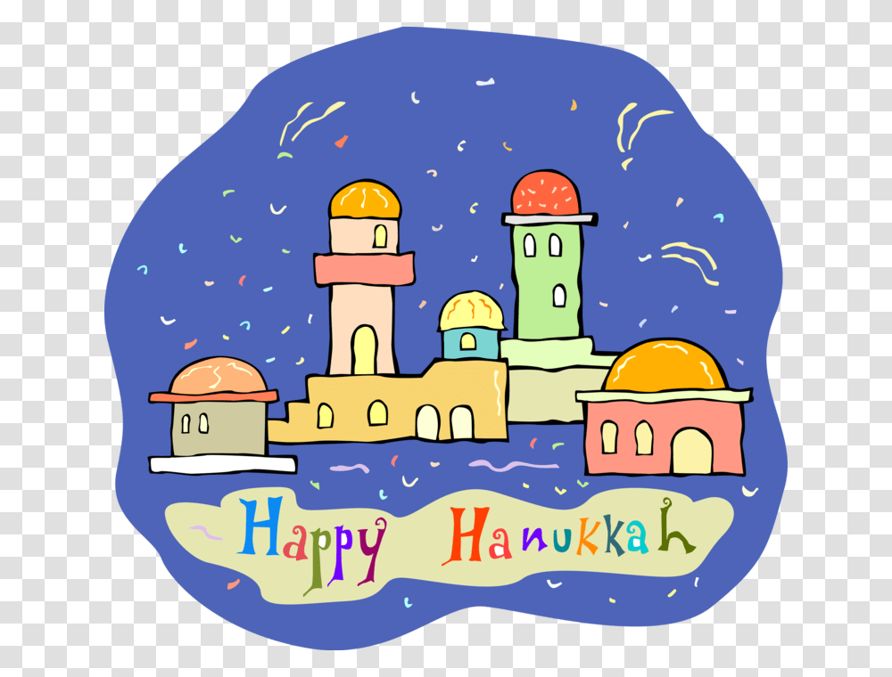 Vector Illustration Of Happy Hanukkah Jewish Festival Illustration, Icing Transparent Png
