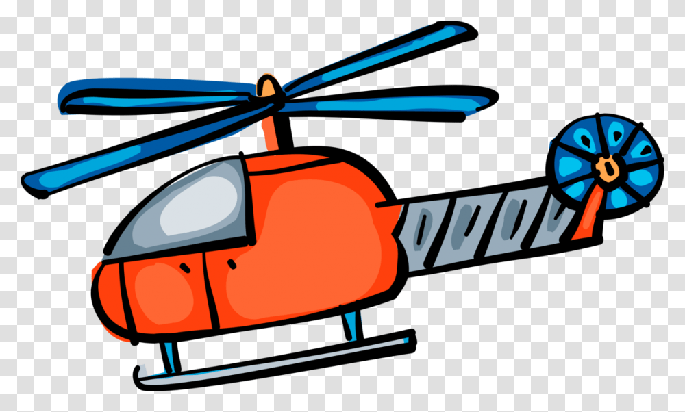 Vector Illustration Of Helicopter Rotorcraft Applies Helicopter Rotor, Aircraft, Vehicle Transparent Png
