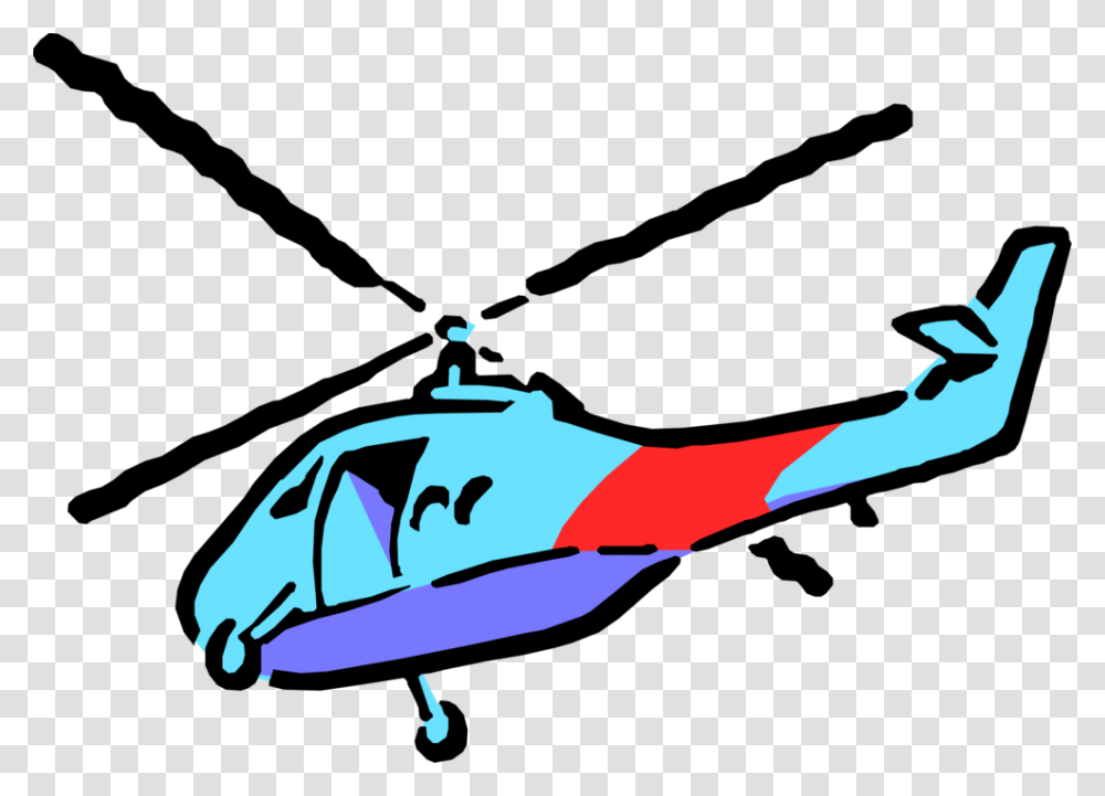 Vector Illustration Of Helicopter Rotorcraft Applies Helicopter Rotor, Aircraft, Vehicle, Transportation, Airplane Transparent Png