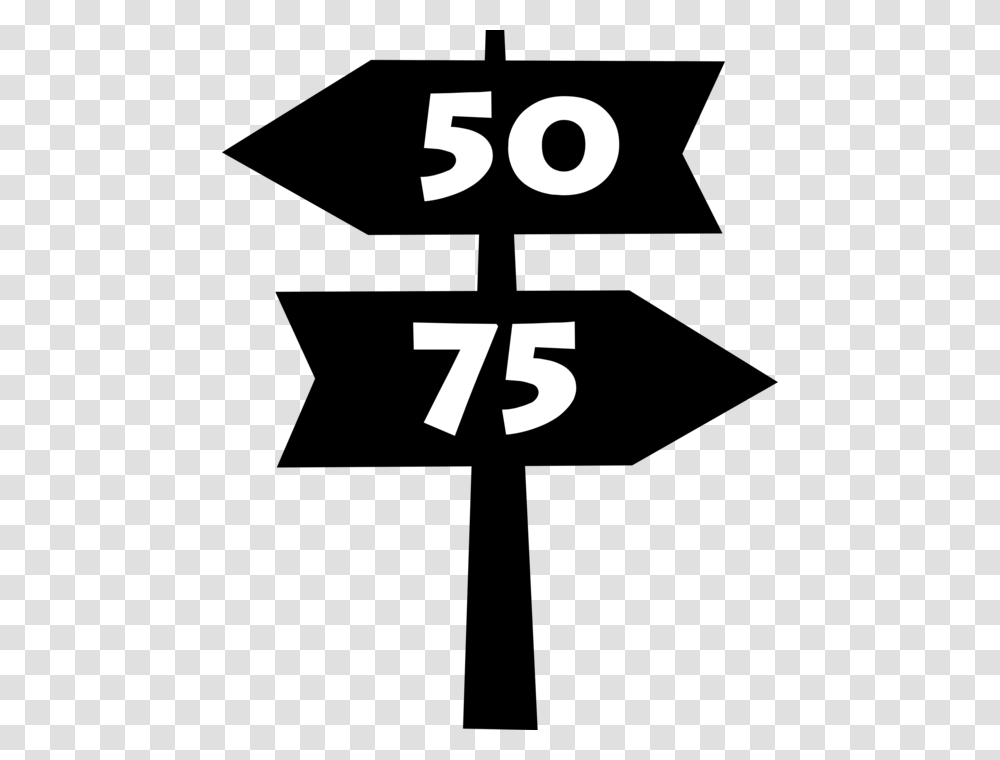 Vector Illustration Of Highway Or Street Signs With Cross, Number, Alphabet Transparent Png