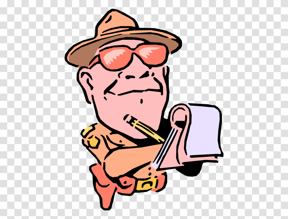 Vector Illustration Of Highway Patrolman Policeman, Hat, Apparel, Person Transparent Png